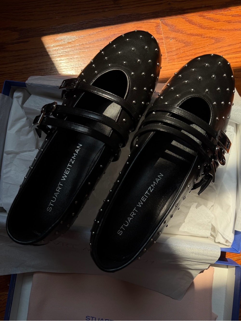 NWT Stuart Weitzman Sostud Mary Jane Ballet Flat / Size 9 - Picture 2 of 10